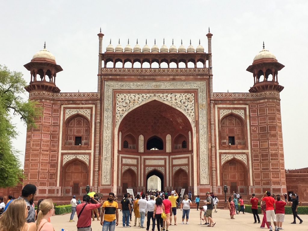 one of the entrances to the Taj Mahal