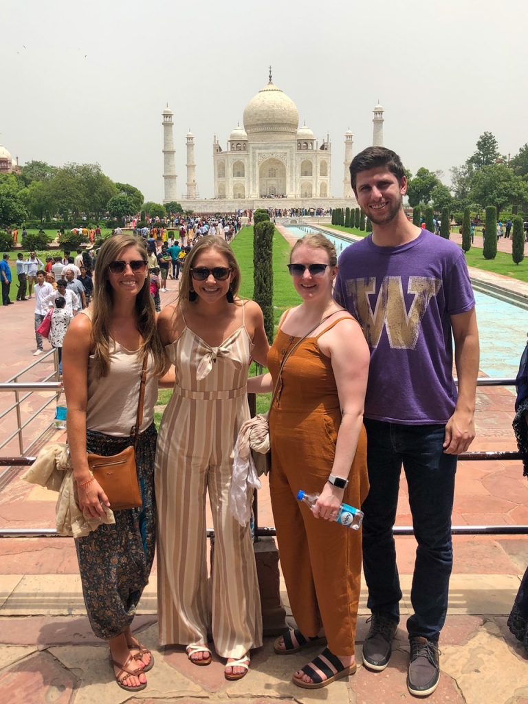 the full group on our Taj Mahal tour