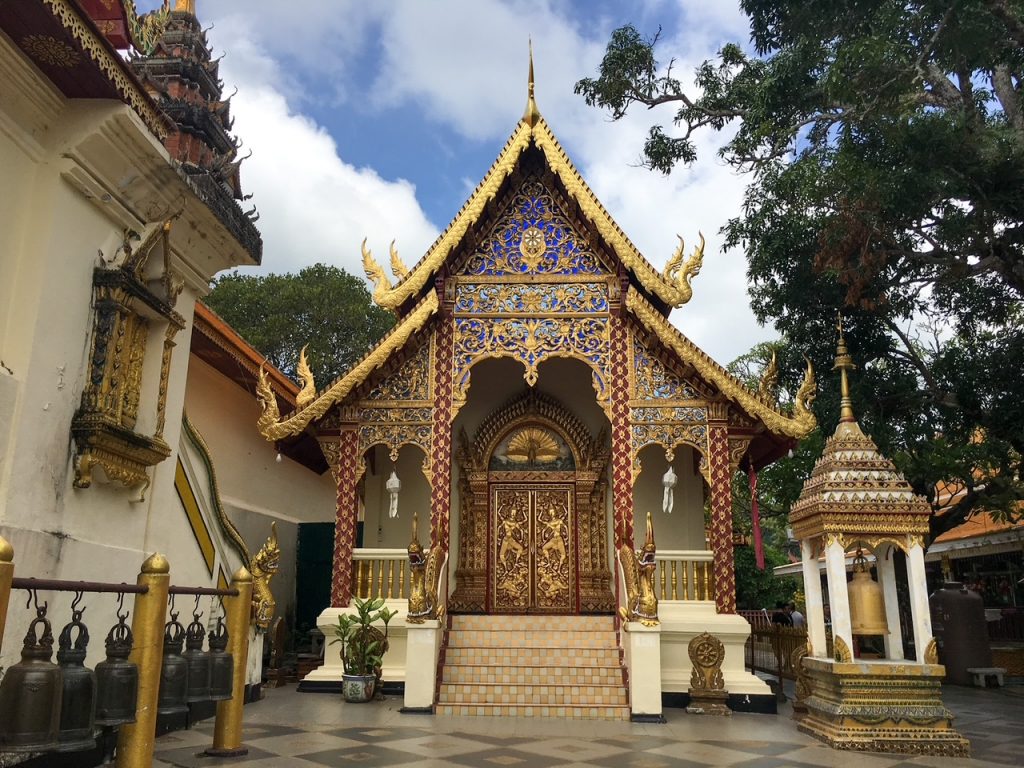 a temple at Wat Phra That Doi Suthep