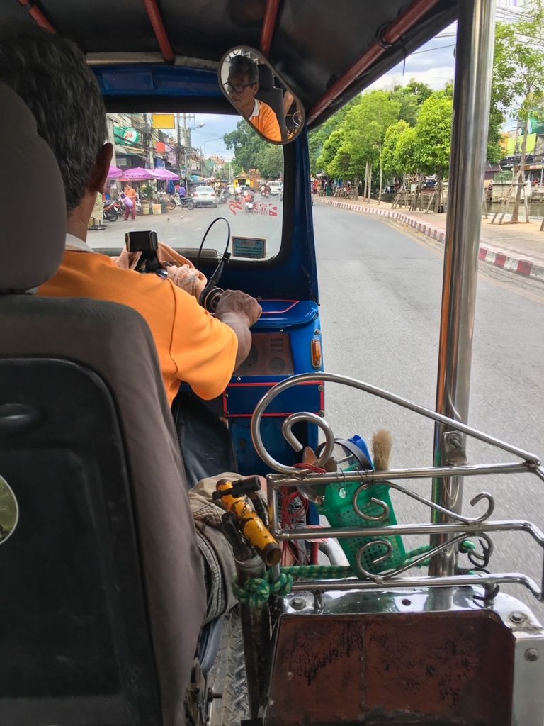 our very first tuk-tuk ride in Chiang Mai