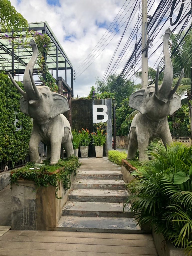 the entrance to B. Sam Cook restaurant in Chiang Mai