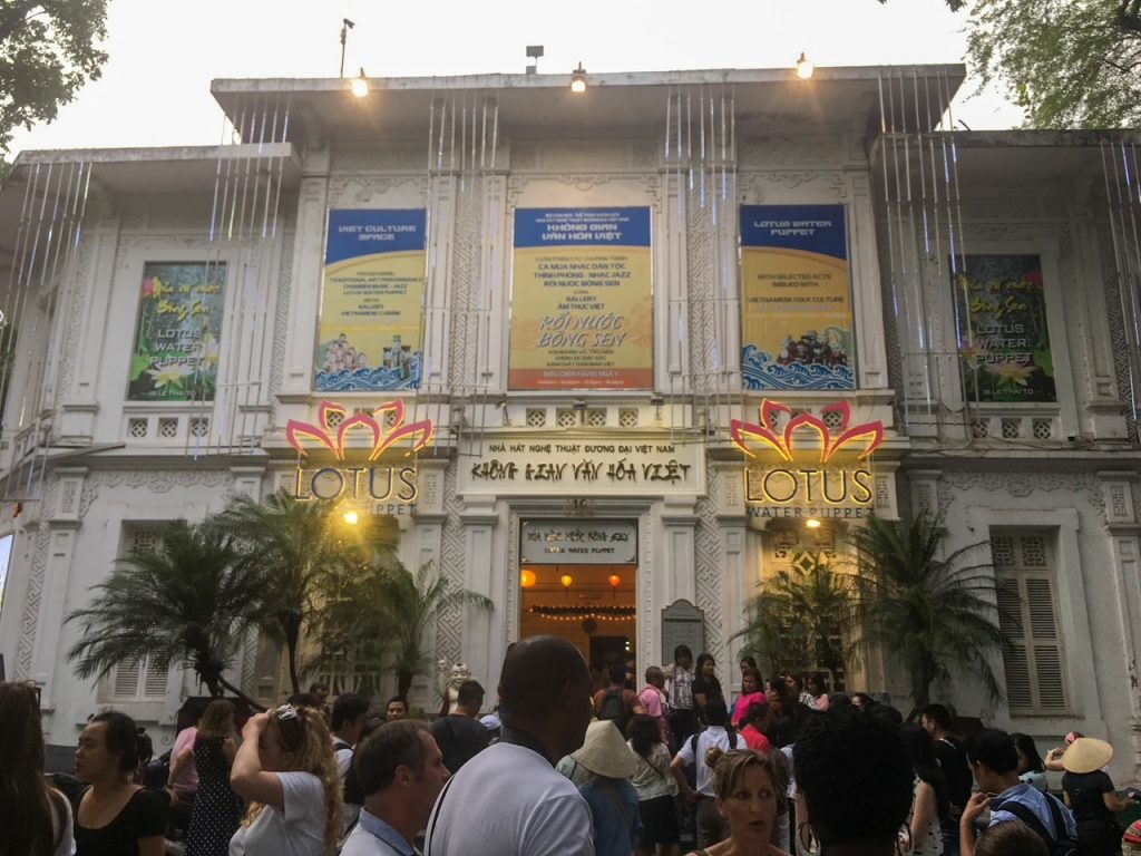 the Water Puppet Theatre in Hanoi, Vietnam