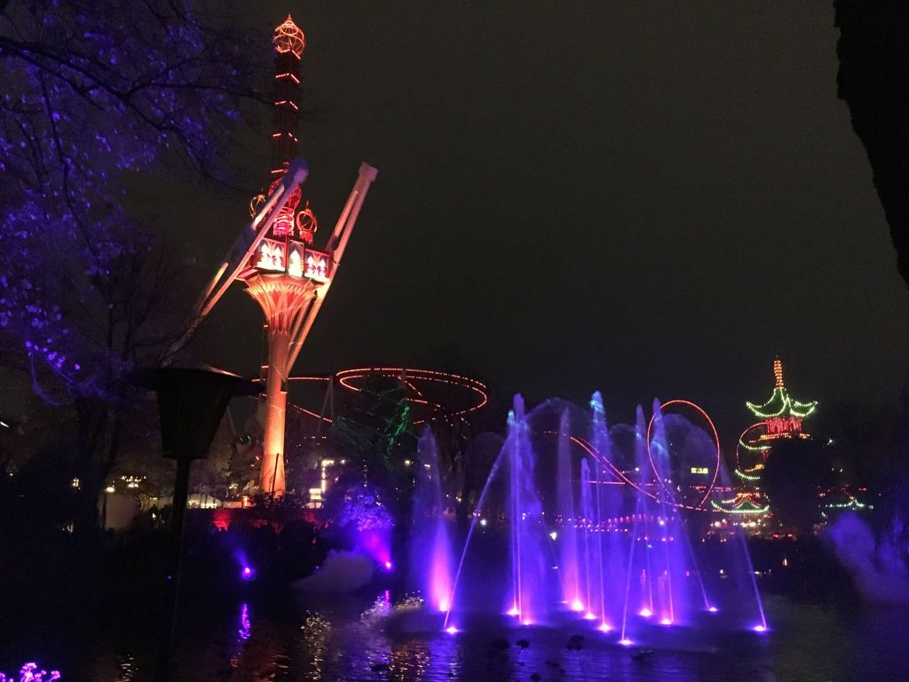 light show at Tivoli