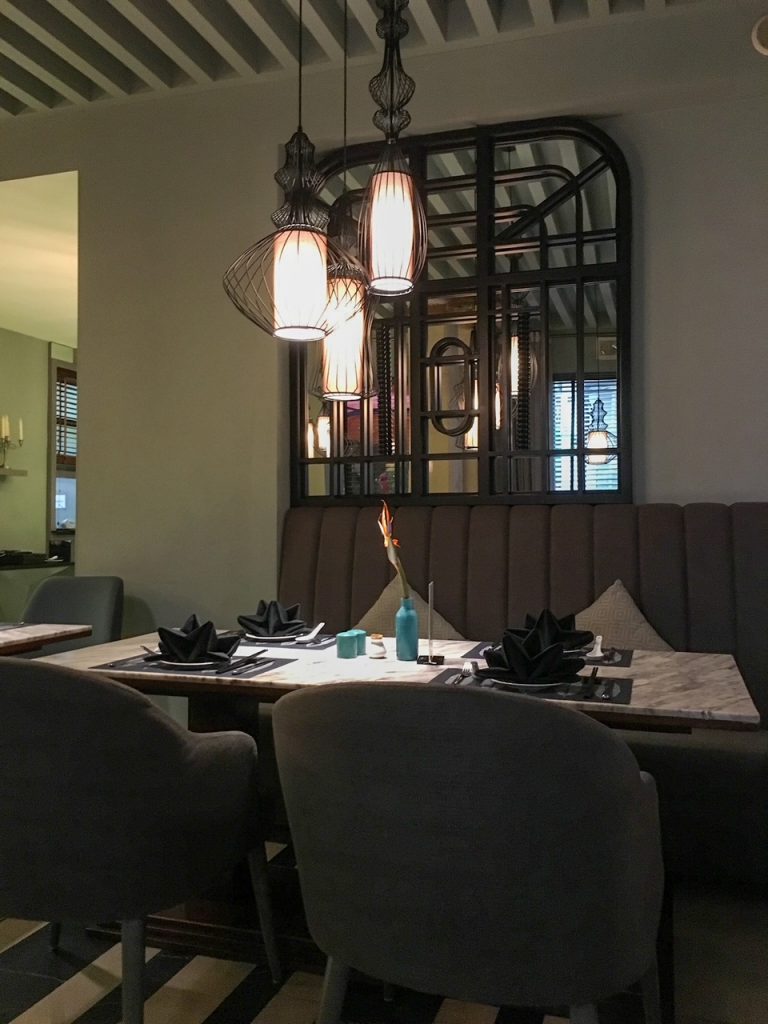 our table at the Essence Restaurant in Hanoi