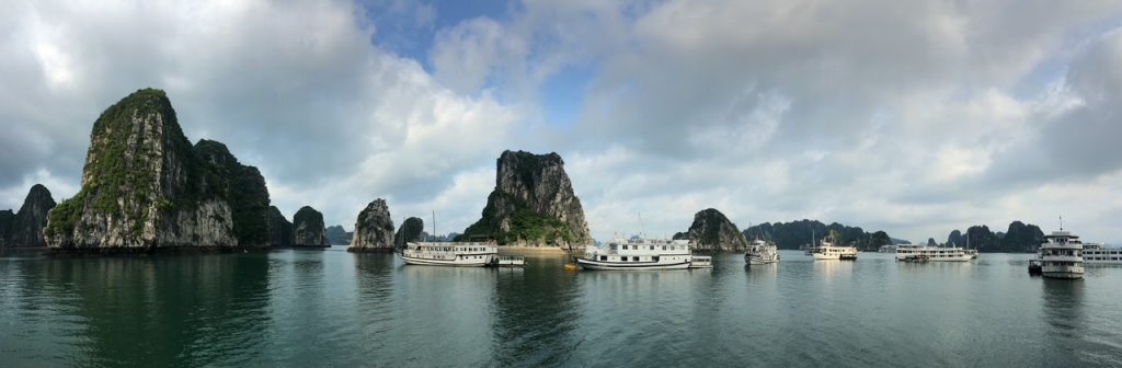 panoramic view of Bai Tu Long Bay