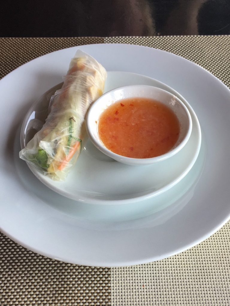 the veggie spring roll I made during our Vietnamese cooking class