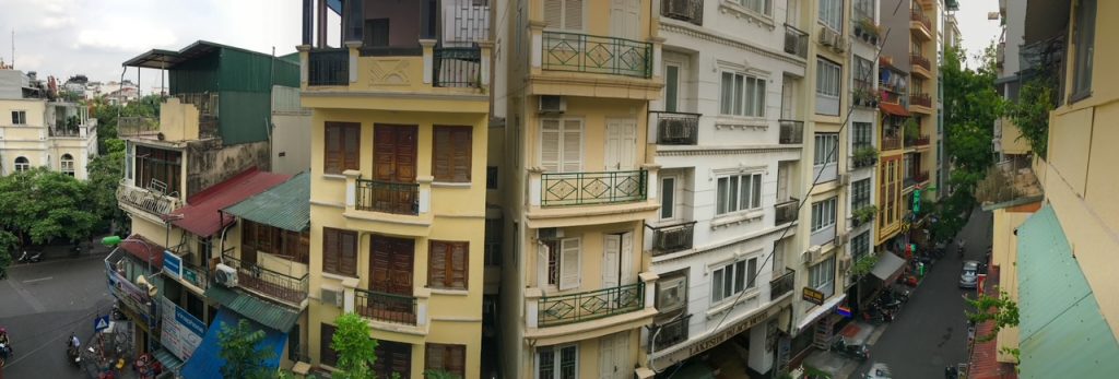 the view from our Hanoi hotel