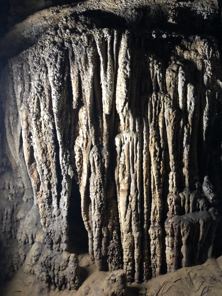 stalactites inside Pakarang Cave