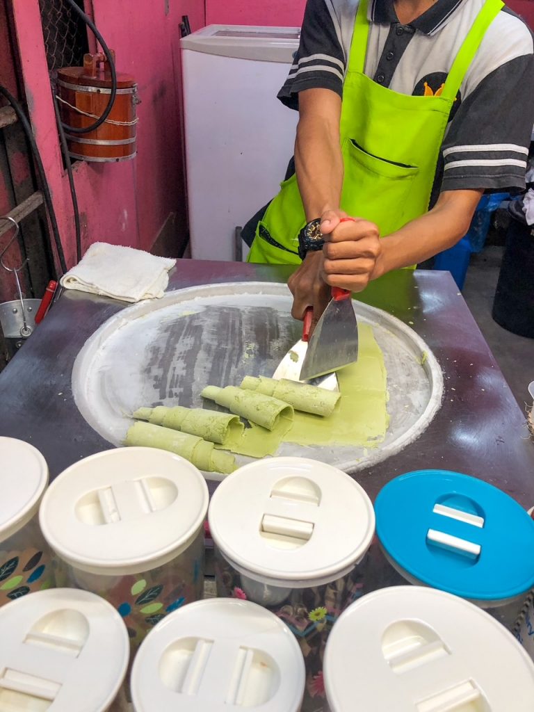 green tea fried ice cream from Tutti Fruitti on Karon Beach