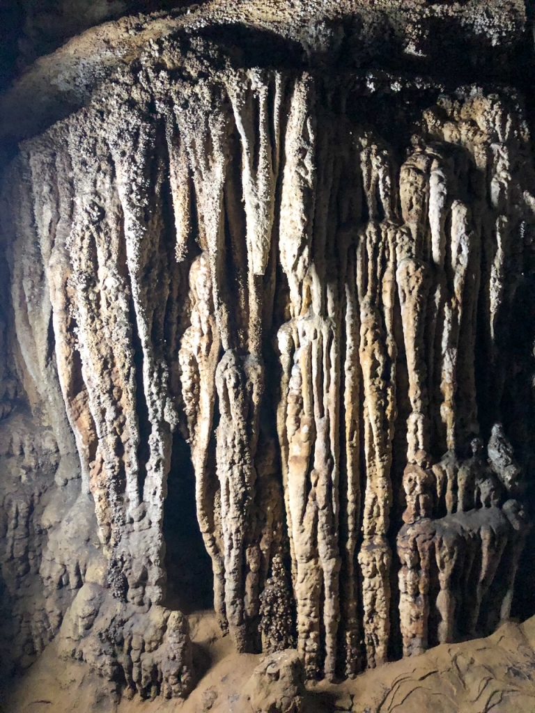 stalactites inside Pakarang Cave