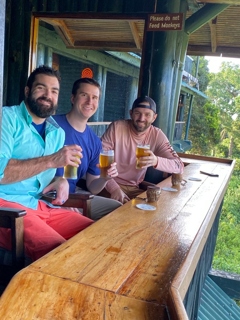 Boys with their beers at the Serena Mountain Lodge in Mount Kenya