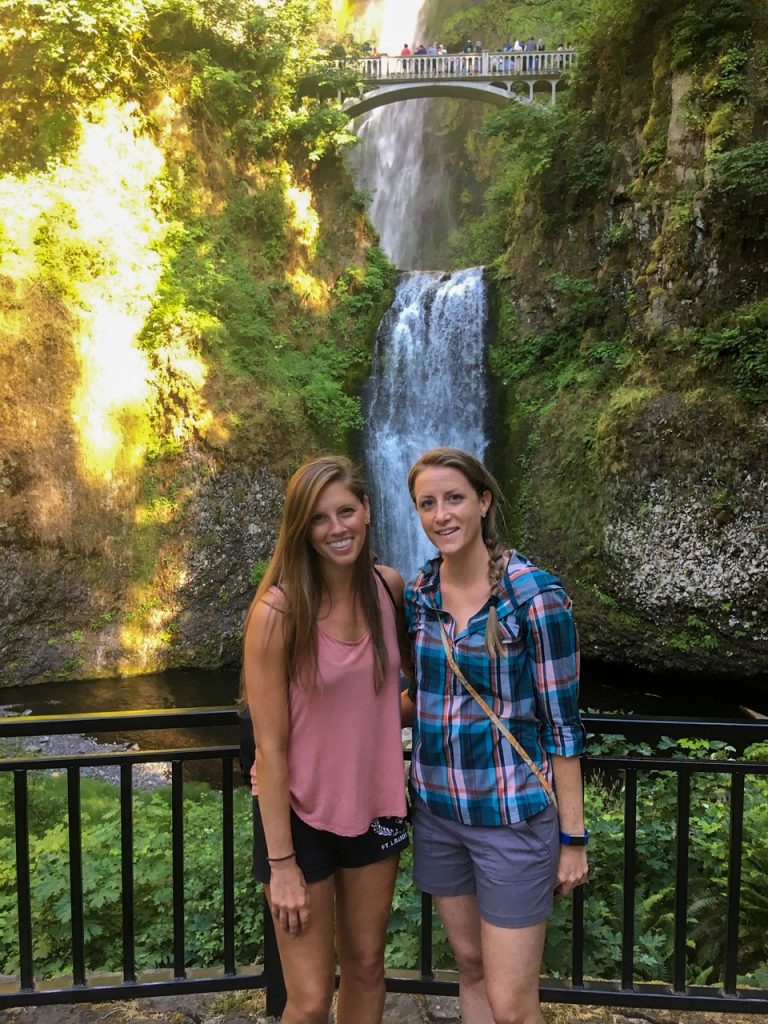 Sara & Courtney at Multnomah Falls