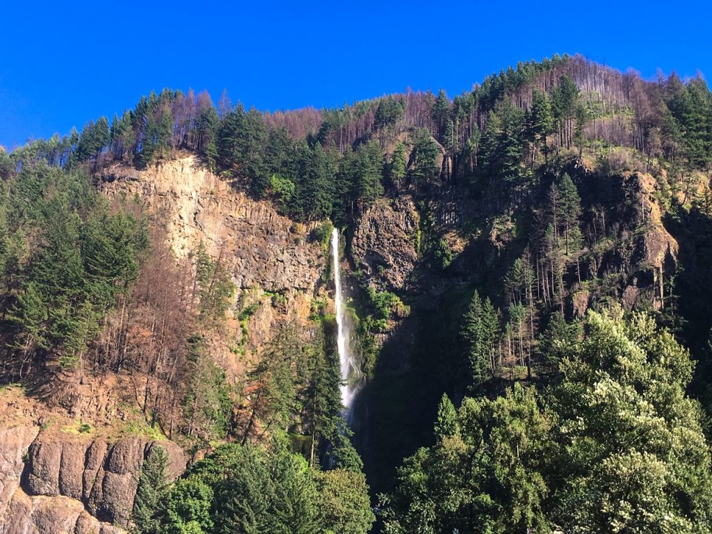 Multnomah Falls as seen from the parking lot