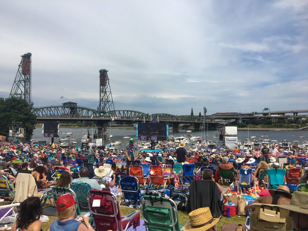 the Waterfront Blues Festival at the Tom McCall Waterfront Park