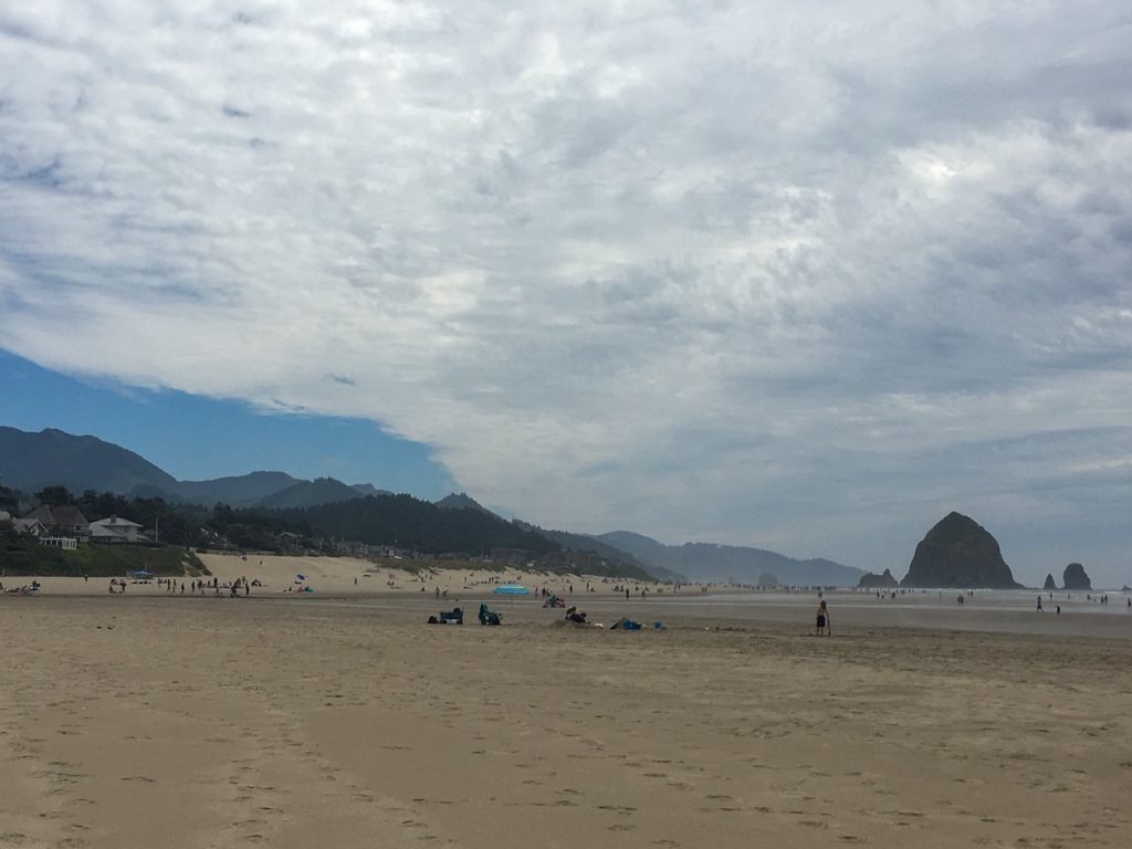 huge rock formations at Cannon Beach