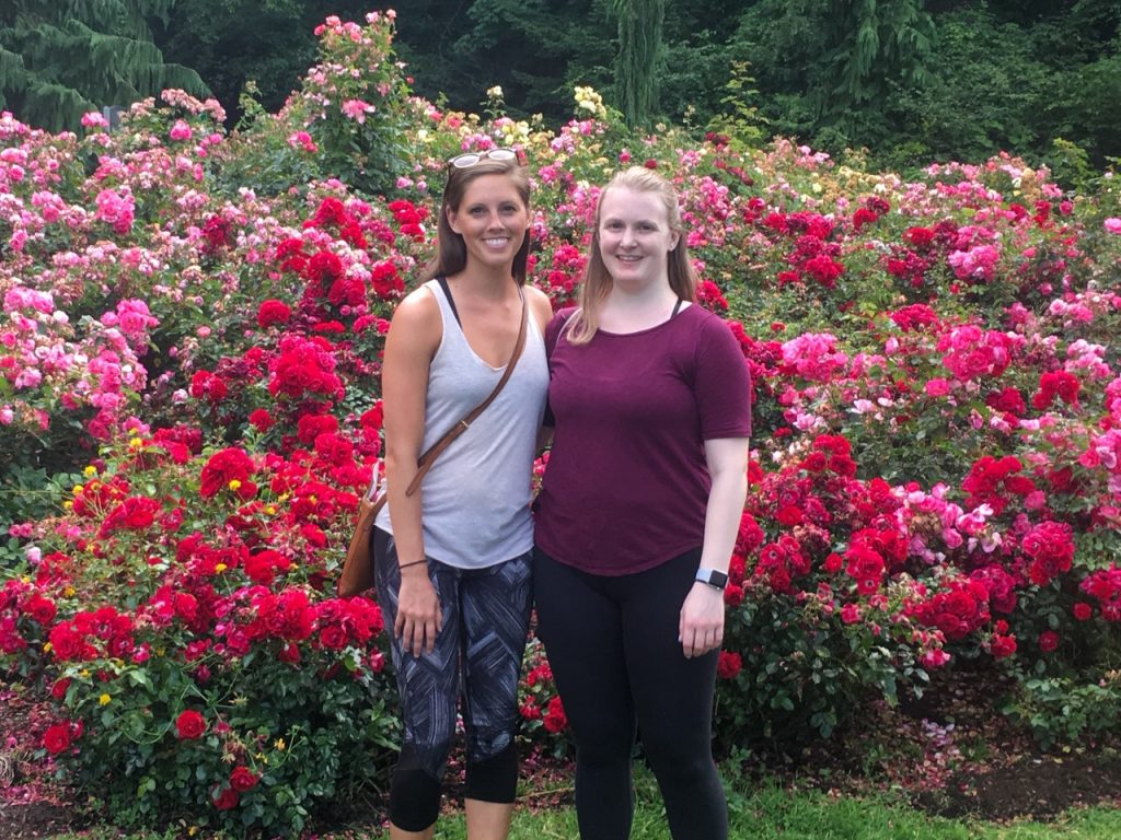Sara & Candace at the Portland International Rose Test Garden