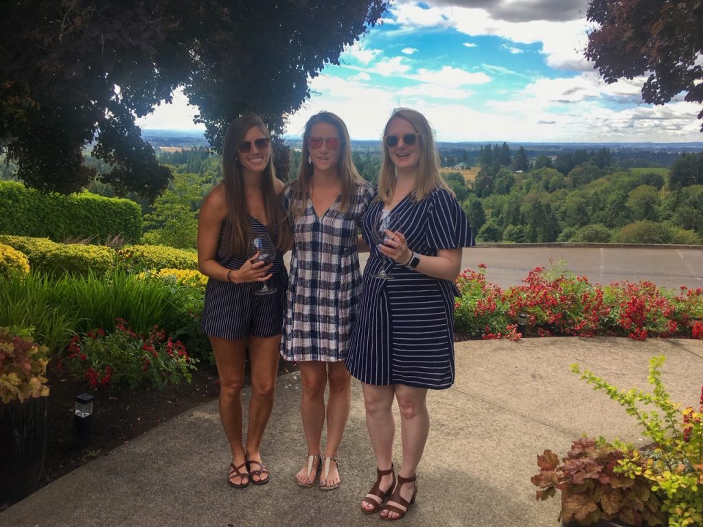 Sara, Courtney & Candace at Archery Summit