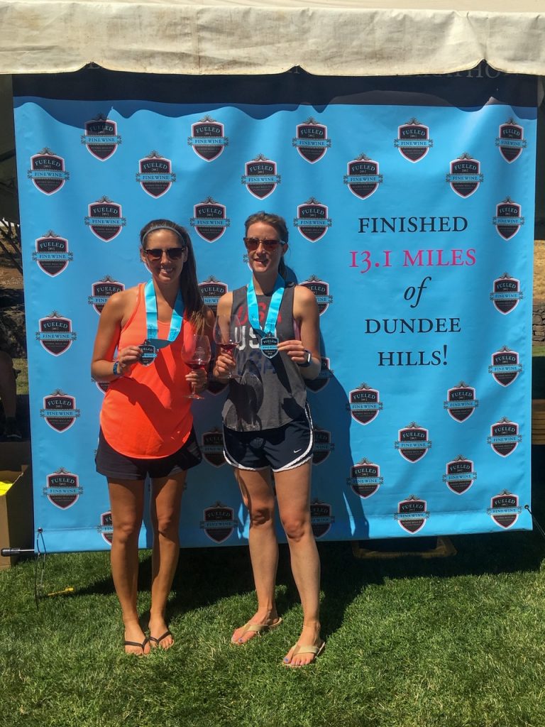 Sara & Courtney finished 13.1 miles of Dundee Hills!