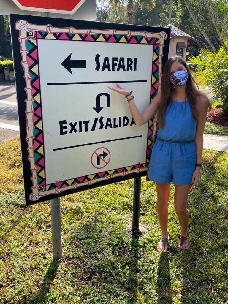 the entrance to Lion Country Safari in West Palm Beach, Florida