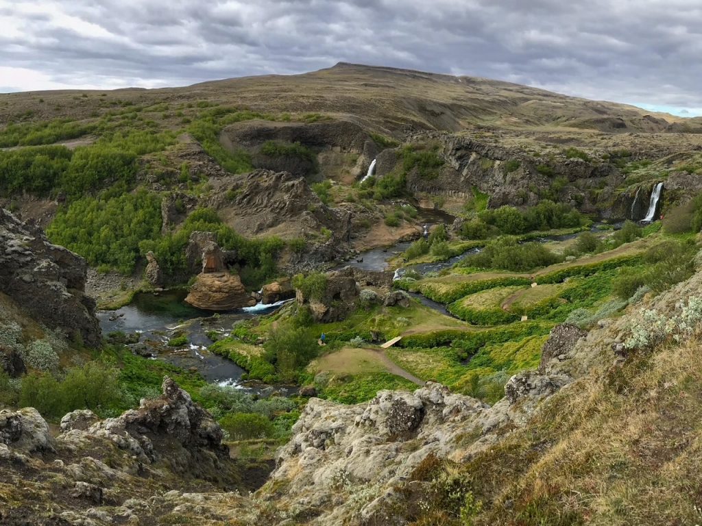 Gjáin is one of Iceland’s “Pearls of Nature” and looks like a lush green scene out of the Land Before Time