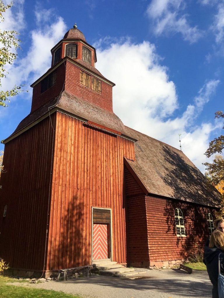 the Seglora Church at Skansen