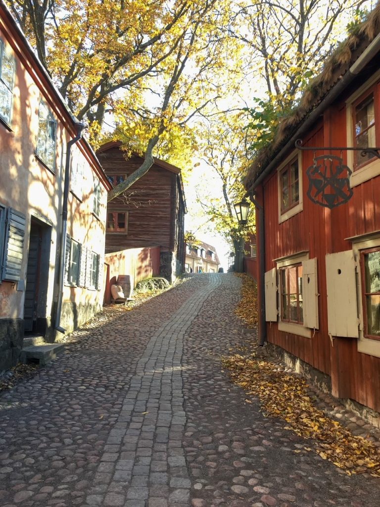 cobblestone streets of Skansen