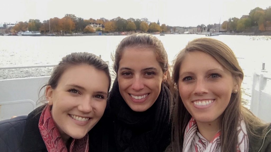 us gals on the ferry to Djurgården