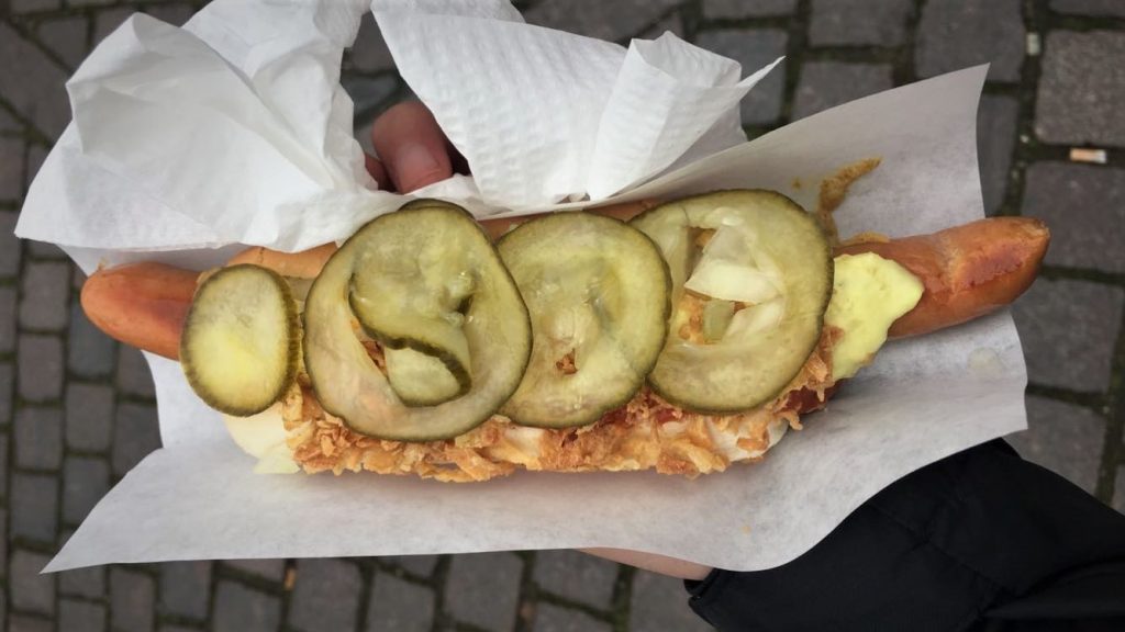 try a hot dog in Copenhagen!