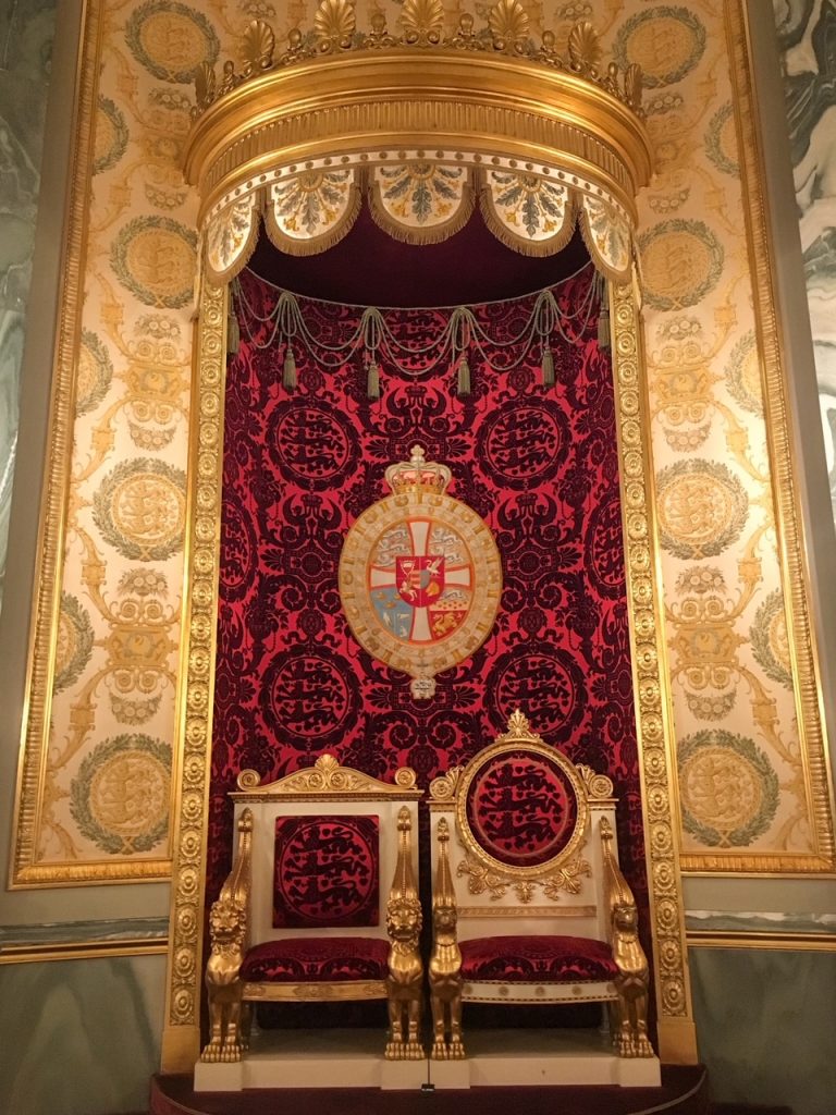 the Throne Room at Christiansborg Palace