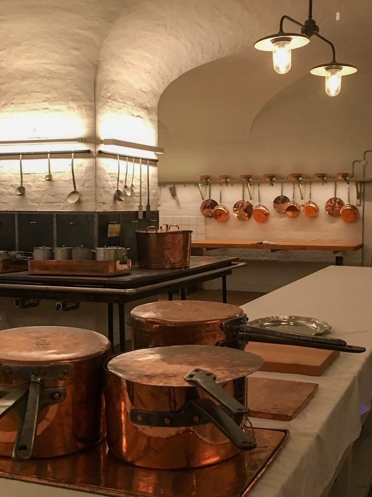 the kitchens at Christiansborg Palace