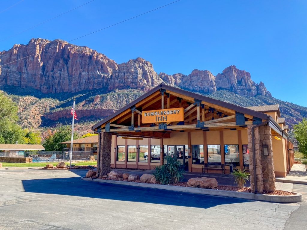 the Bumbleberry Inn, a popular place to stay near Zion National Park