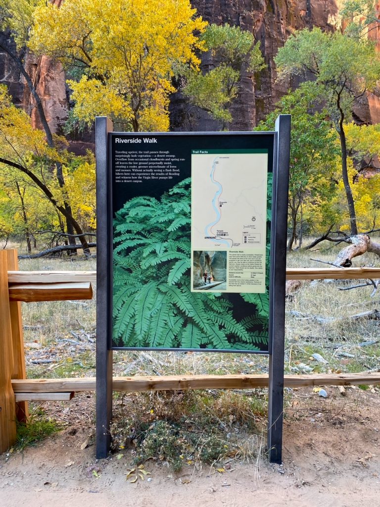 the Riverside Walk trailhead