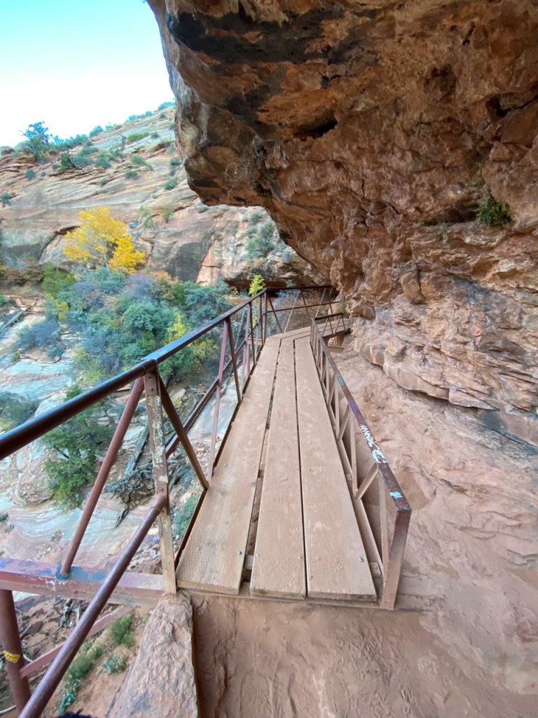 the path along the Zion Canyon Overlook Trail at Zion National Park