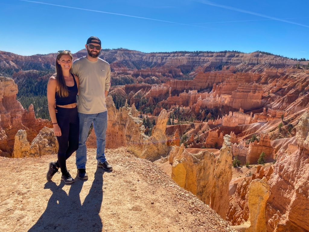 Sara and Tim close to Sunrise Point at the end of the Figure-8 Combination route at Bryce Canyon National Park