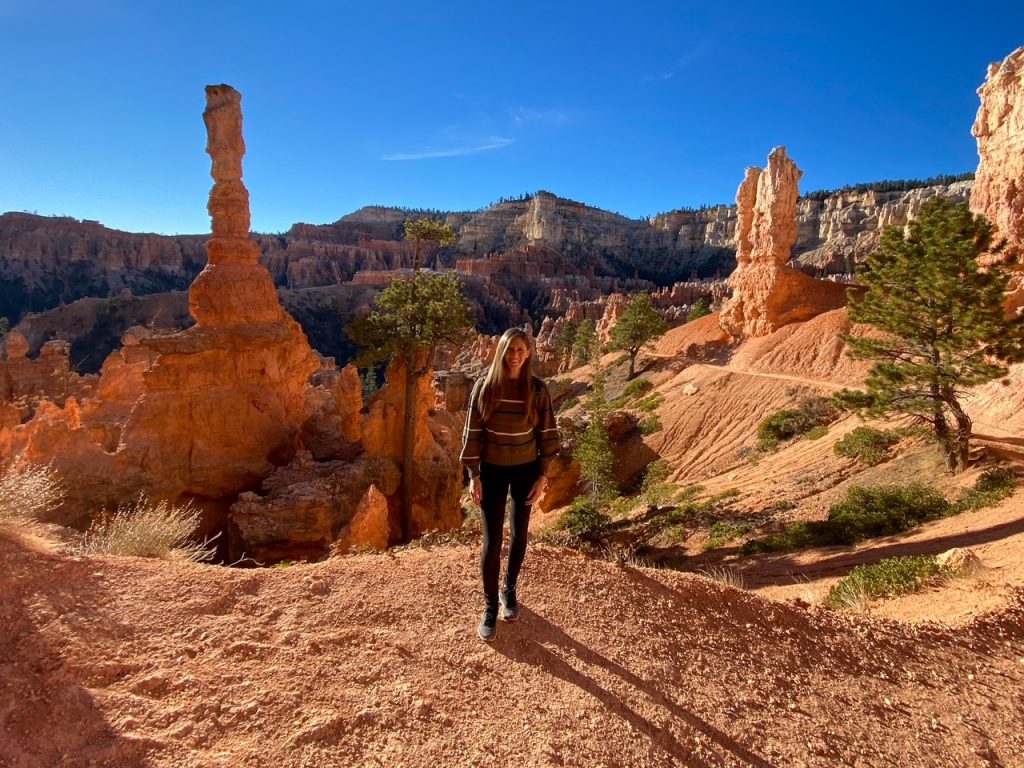 Sara hiking the Peekaboo Loop in Bryce Canyon National Park