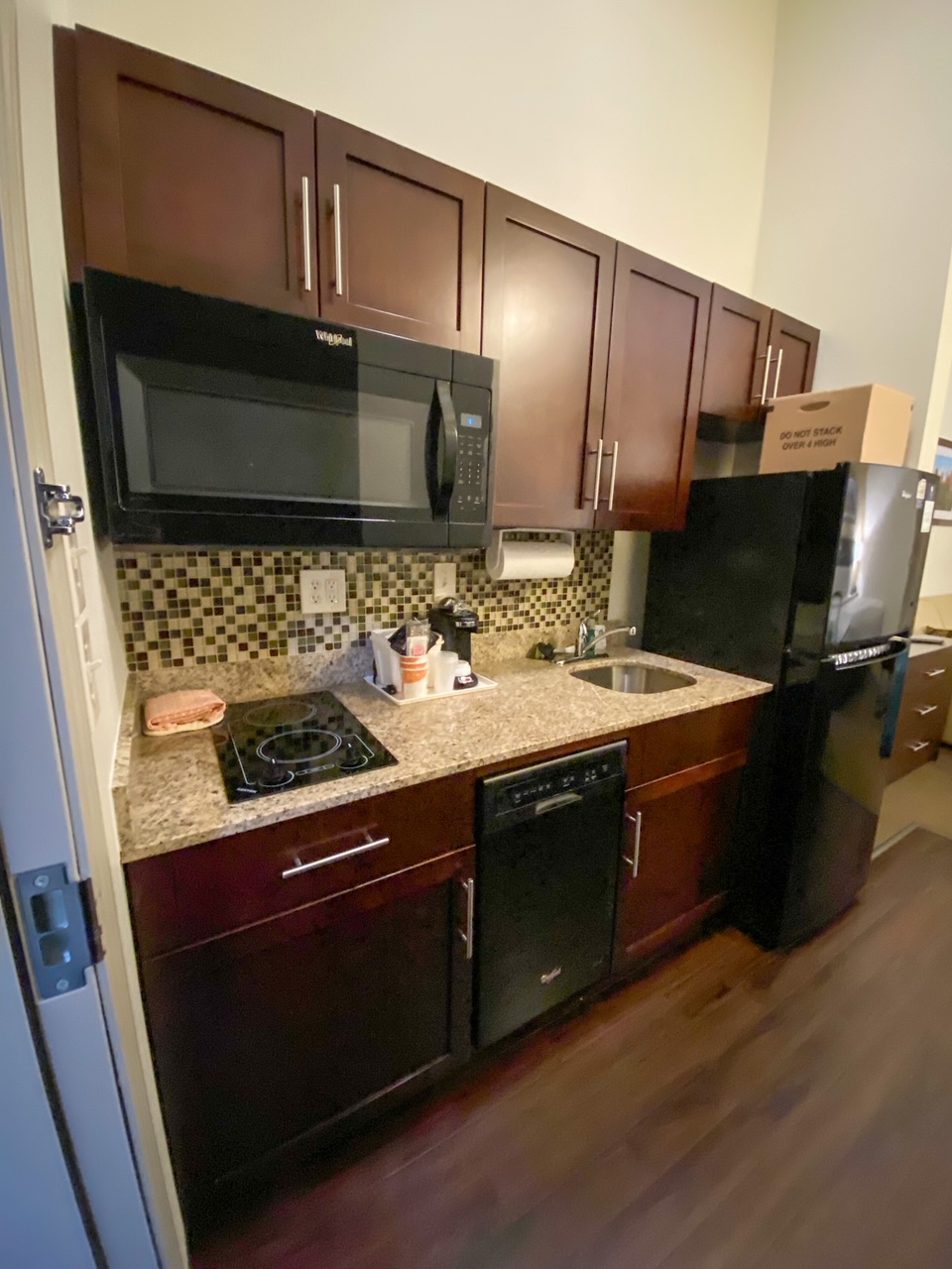 the kitchenette at MainStay Suites Moab near Arches National Park