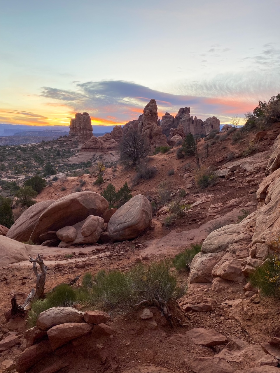 one of the best sunrise hikes in Arches National Park