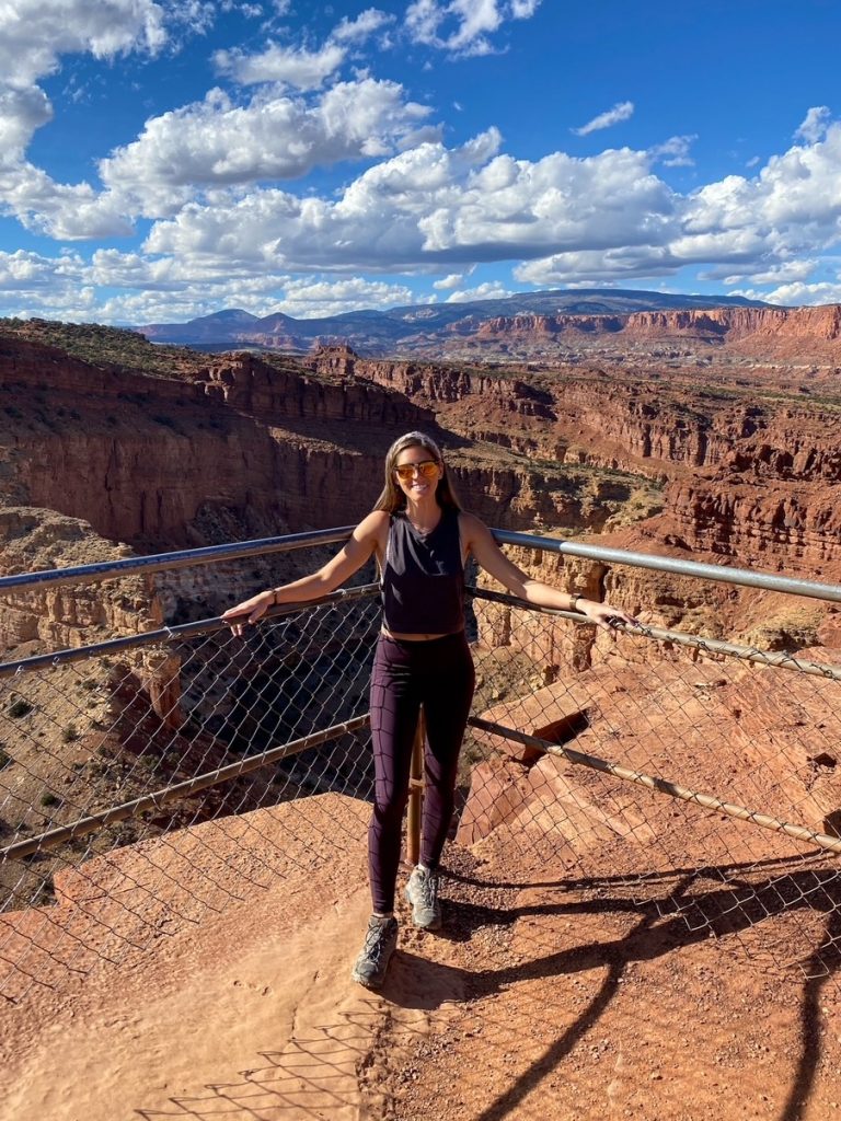 Sara at the Goosenecks in Capitol Reef National Park