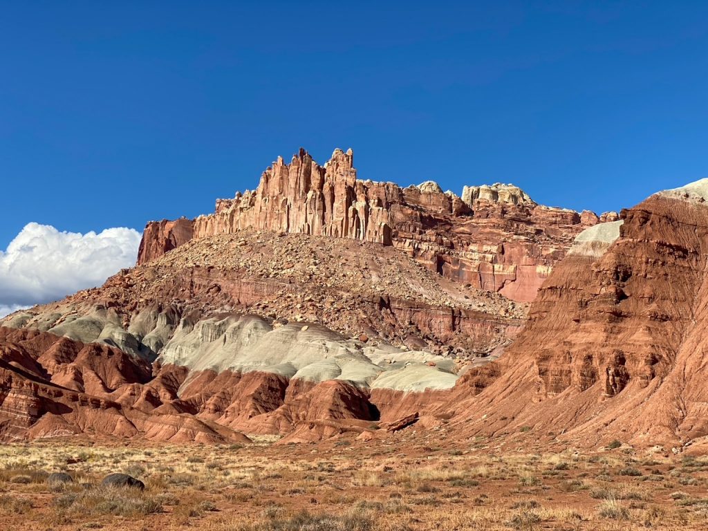 The Castle as seen along Scenic Drive in Capitol Reef National Park