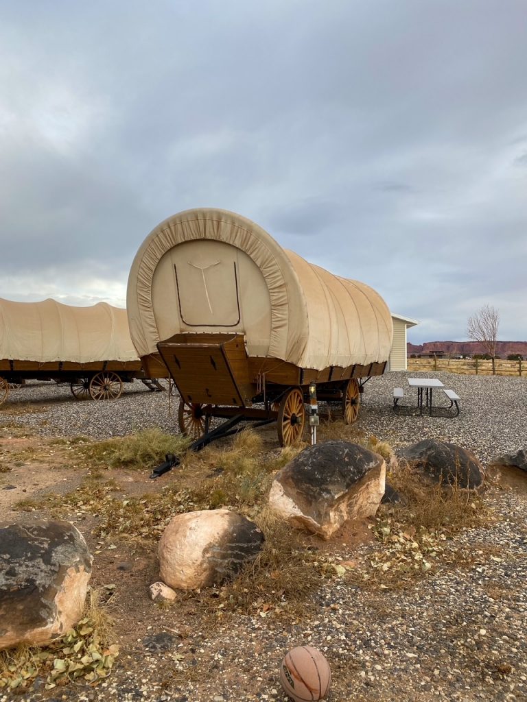 a unique glamping experience at the Broken Spur Inn and Steakhouse near Capitol Reef National Park