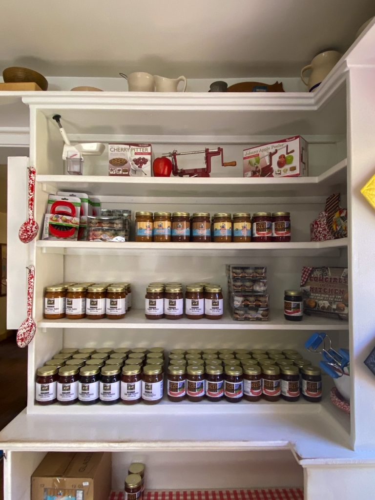 lots of jellies and jams at the Gifford House in Capitol Reef National Park