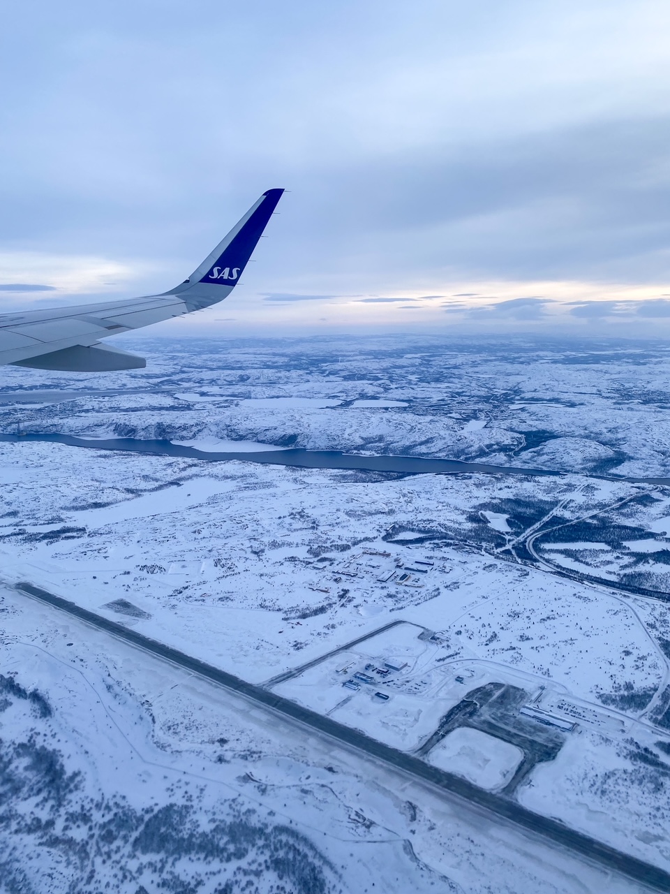 epic views from our SAS Airlines flight from Oslo to Kirkenes