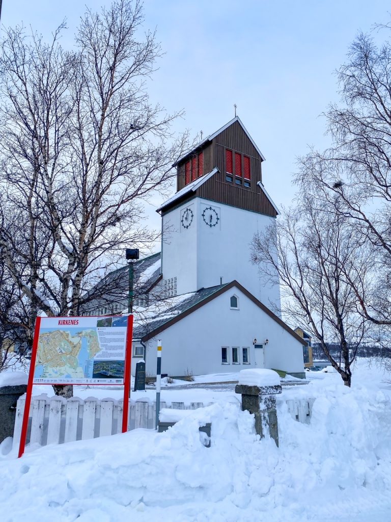 the main church in Kirkenes, Norway