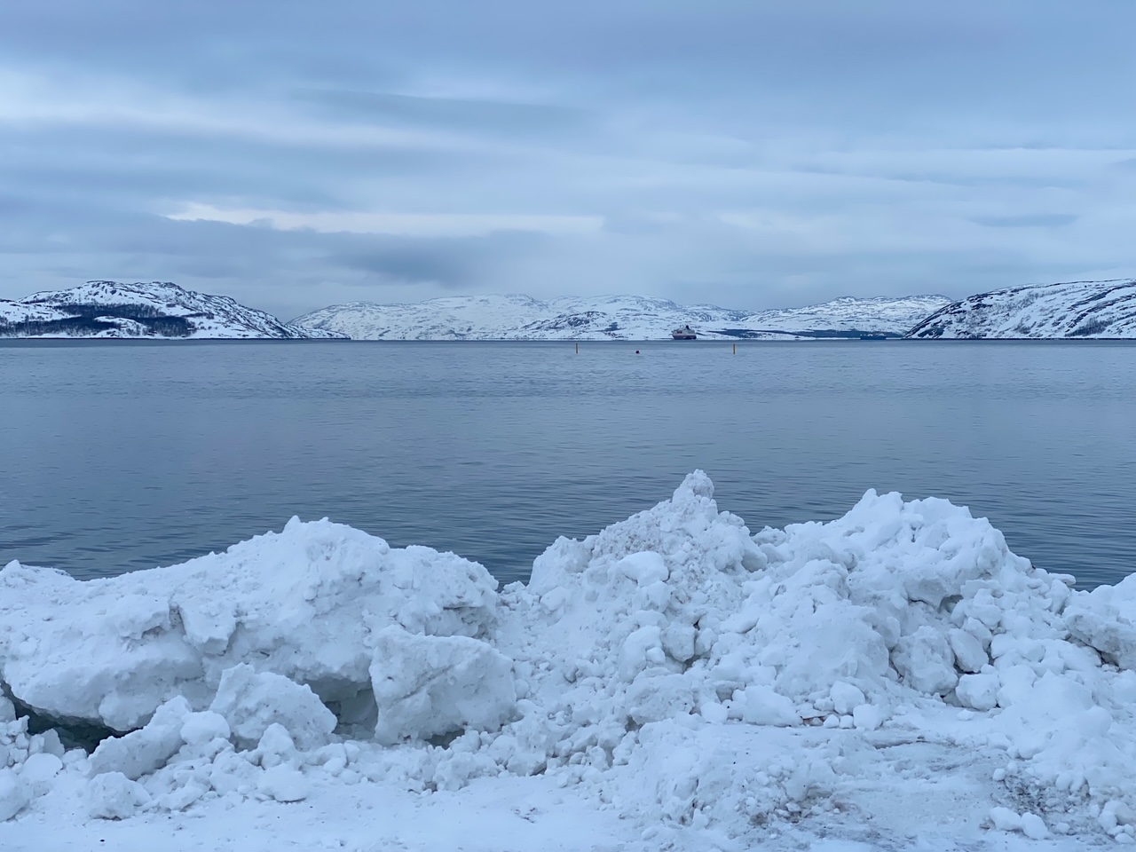 a view of Bøkfjorden in Kirkenes, Norway