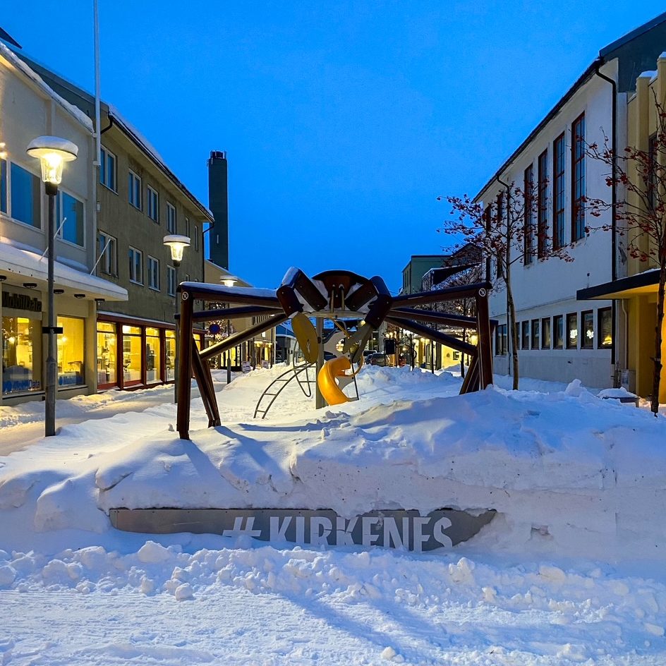 #Kirkenes sign inside the city center