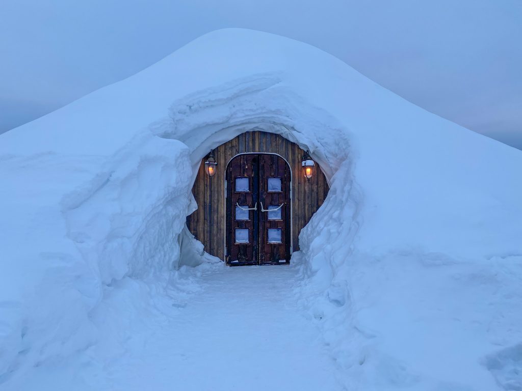 Entrance to the Snowhotel Kirkenes