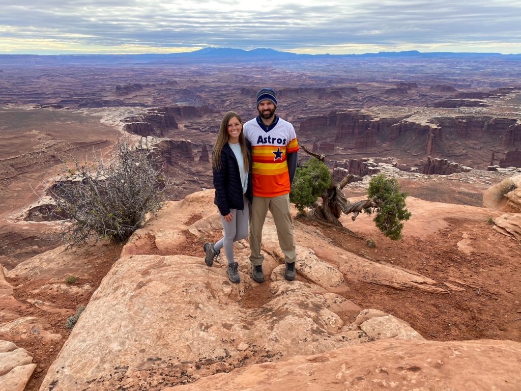 us at the White Rim Overlook in Canyonlands National Park