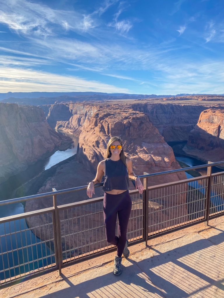 Sara at the Horseshoe Bend Viewpoint in Page, AZ