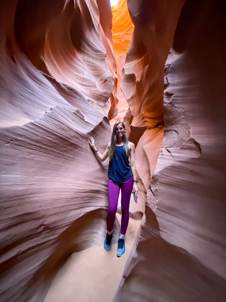 Sara inside Lower Antelope Canyon