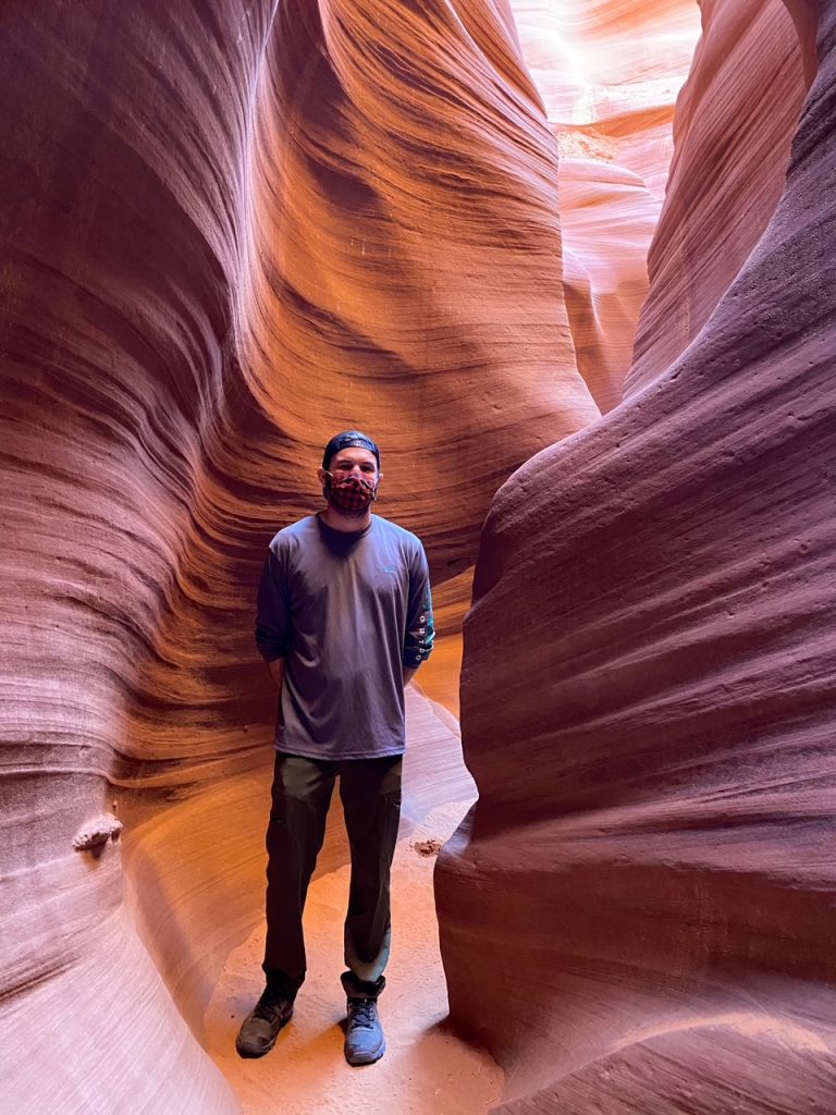 Tim inside Lower Antelope Canyon in Page, AZ